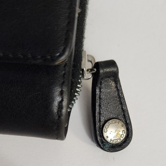 Vintage Coach Legacy Trifold Black Leather Wallet - Picture 4 of 10